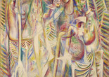 Wifredo Lam. Harpe astrale (Astral Harp). 1944. Oil on canvas. Private collection. © Succession Wifredo Lam, ADAGP, Paris/ARS, New York 2025