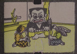Film strip of The Battle of Monkey and Crab from the Toy Film Museum collection
