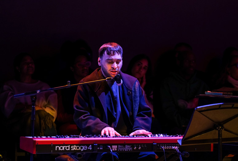 Samora Pinderhughes. The Baldwin Essays: As Much Truth as One Can Bear. 2025. Performed at the Apollo Stages at the Victoria Theater, February 22, 2025. Photo: Laylah Amatullah Barrayn. Courtesy of the artist