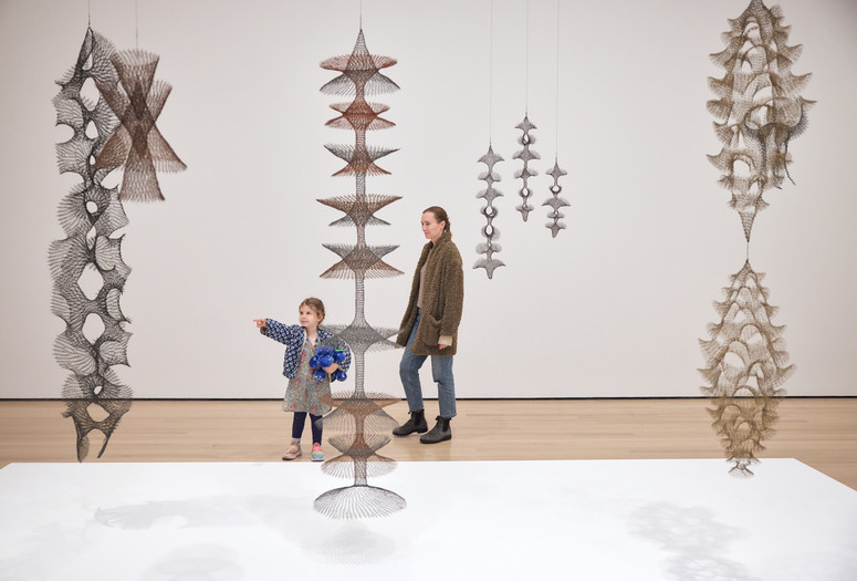 Image: Installation view of Ruth Asawa: A Retrospective, The Museum of Modern Art, New York, October 19, 2025–February 7, 2026. Photo: Alycia Kravitz