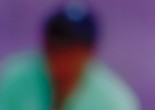 Mame-Diarra Niang. Morphologie du rêve #4. 2021. The Museum of Modern Art, New York. Acquired through the generosity of David Dechman and Michel Mercure. © 2026 Mame-Diarra Niang Image description: A square photograph depicting an out-of-focus figure. The composition is taken up primarily by a royal purple background, with a Black figure represented as a blurred head in the center with a swath of sea foam green around their form.