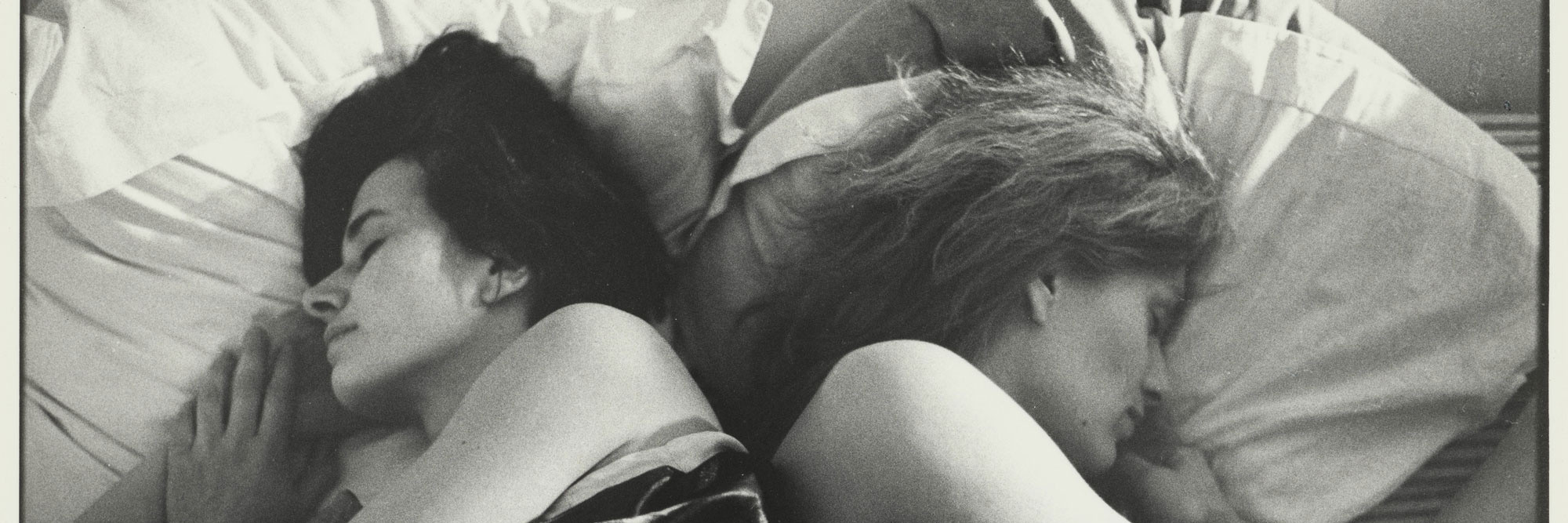 Sophie Calle. Sleepers (Les Dormeurs). 1979. Gelatin silver print, overall 61 1/4 × 176 × 1" (155.6 × 447 × 2.5 cm). The Museum of Modern Art, New York. Acquired through the generosity of Clarissa A. Bronfman, Nathalie M. Cohen, Joseph M. Cohen, Ian M. Cook, David A. Dechman, Thomas Dunn, Anne Ehrenkranz, Robert Harteveldt, Charles Heilbronn, Jo Carole Lauder, Robert B. Menschel, Peter Norton, Donna Redel, Richard O. Rieger, Pamela Spiegel Sanders, Jon L. Stryker, Steven Tananbaum, and Clark B. Winter Jr., in honor of Quentin Bajac
