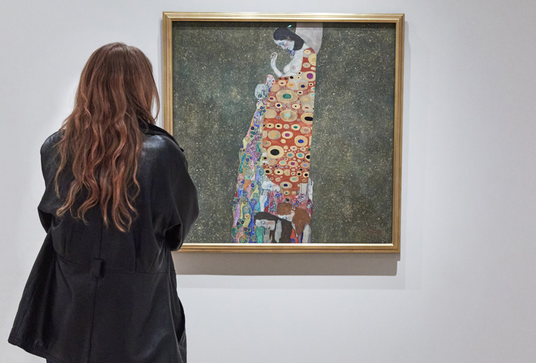 Gustav Klimt. Hope, II. 1907–08. Oil, gold, and platinum on canvas. The Museum of Modern Art, New York. Jo Carole and Ronald S. Lauder and Helen Acheson Funds, and Serge Sabarsky
