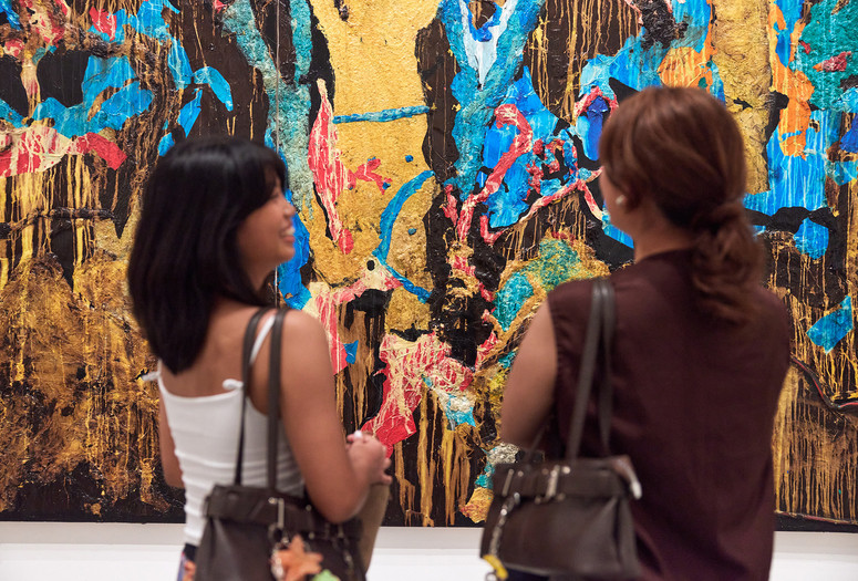 Mark Bradford. Jungle Jungle. 2021. Torn-and-pasted paper and string on canvas. The Museum of Modern Art, New York. Gift of Kenneth C. Griffin. Photo: Alycia Kravitz
