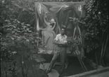 Wifredo Lam with the unfinished Bélial, empereur des mouches (Belial, Emperor of the Flies, 1948) in his garden, Havana, 1947. Archives SDO Wifredo Lam, Paris. Photograph by Ylla © Pryor Dodge