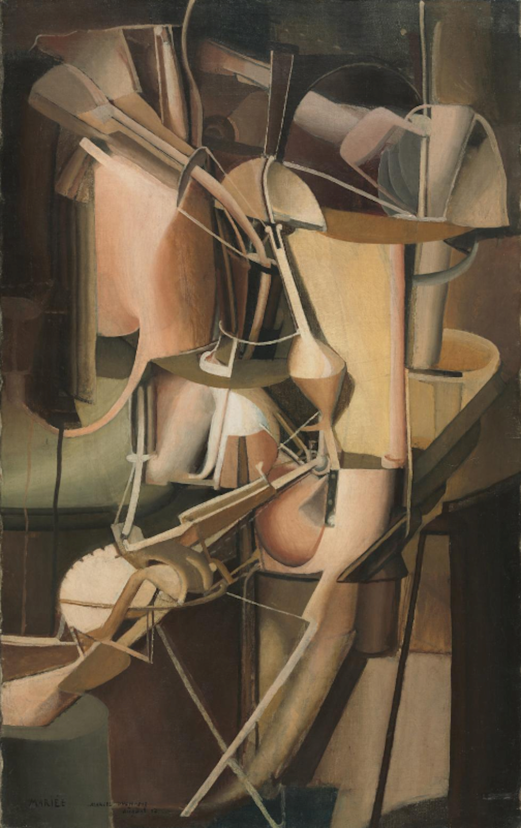 Marcel Duchamp. *Bride*. 1912. Oil on canvas, 35 1/4 × 21 7/8" (89.5 × 55.6 cm). Philadelphia Museum of Art: The Louise and Walter Arensberg Collection, 1950