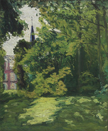 Marcel Duchamp. Garden and Chapel at Blainville. 1902. Oil on canvas, 24 × 19 11/16" (61 × 50 cm). Philadelphia Museum of Art: Bequest of Frank Brookes Hubachek, Jr., 2011