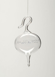 Marcel Duchamp. Air de Paris (50 cc of Paris Air). 1964 edition (after 1919 original). Glass ampule, 12 5/16 × 7 5/16 × 6" (31.3 × 18.6 × 15.2 cm). Partial gift of Mrs. William H. Conroy, Eskenazi Museum of Art, Indiana University