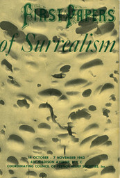 Marcel Duchamp. First Papers of Surrealism. 1942. Paperbound exhibition catalogue with front and back cover design by Duchamp, sheet (each): 10 7/16 × 7 3/16" (26.5 × 18.3 cm). Philadelphia Museum of Art: The Louise and Walter Arensberg Collection, 1950