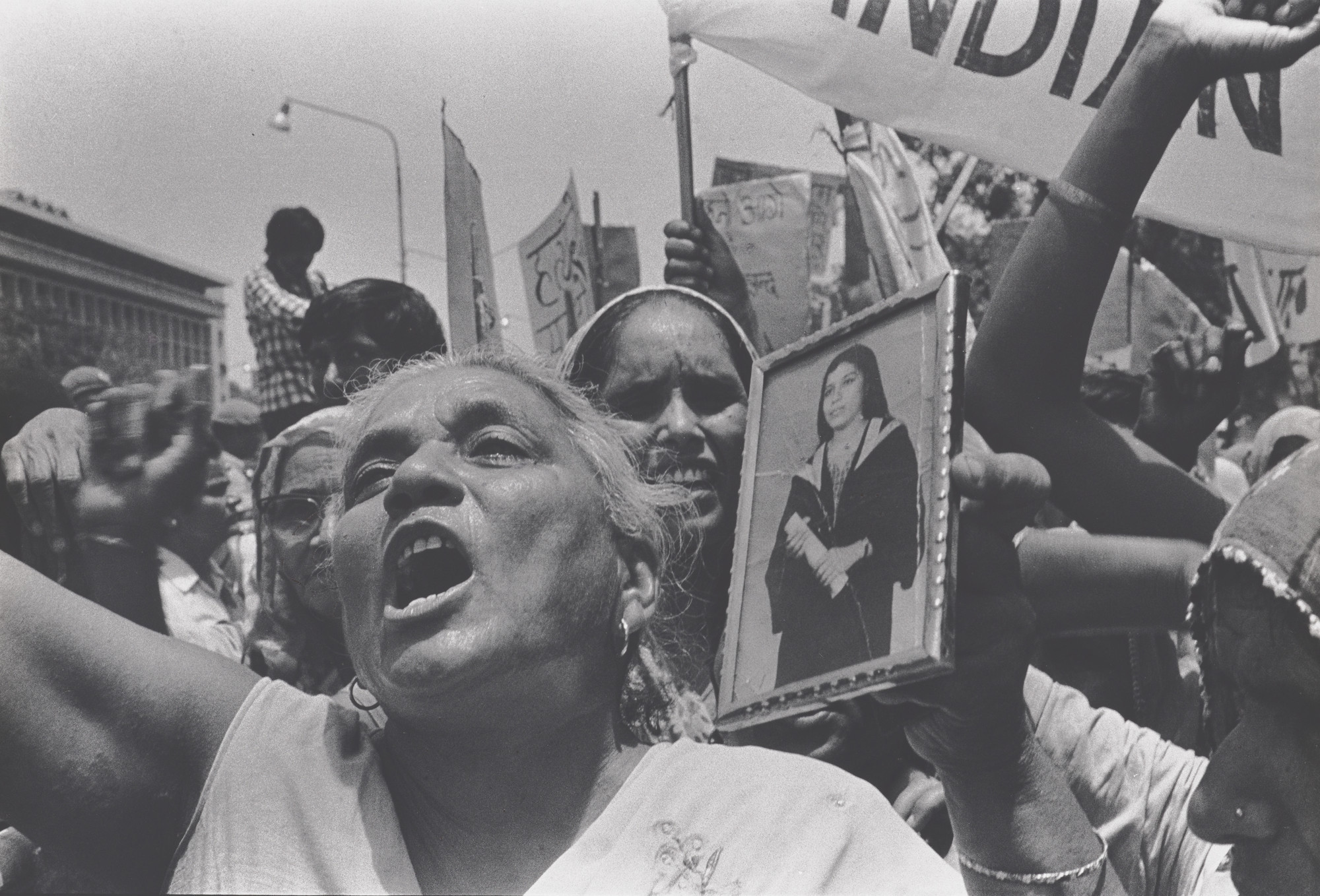 *Sathyarani - Anti Dowry Demonstration, Delhi; Sathyarani - Staged Portrait, Punjabi Bagh Residence, Delhi; Sathyarani - Staged Portrait, Supreme Court, Delhi*