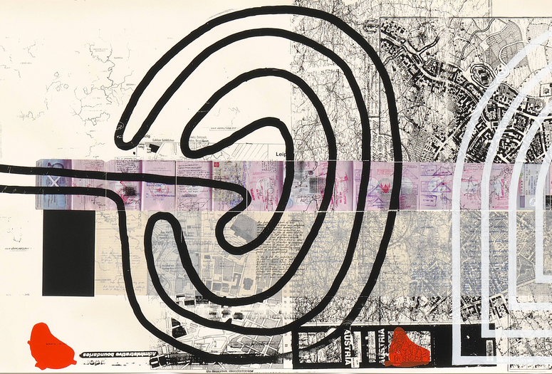 Rirkrit Tiravanija. untitled 2008-2011 (the map of the land of feeling) II (detail). 2011. Scroll with digital printing, lithography, chine collé and screenprint, sheet (approx.): 36 × 334 1/2" (91.4 × 849.6 cm). LeRoy Neiman Center for Print Studies, Columbia University, New York. LeRoy Neiman Center for Print Studies, Columbia University, New York. 40. Acquired through the generosity of Marie-Josée and Henry R. Kravis in honor of Paul Emile Cherix. © 2026 Rirkrit Tiravanija
