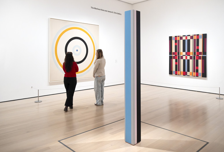 Installation view of Gallery 415: Hard Edges, Expanded Fields, The Museum of Modern Art, New York, ongoing. Photo: Alycia Kravitz