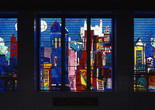 Romare Bearden. City of Glass. 1993. © Romare Bearden, NYCT Westchester Sq–E Tremont Av Station. Photo: MTA Arts &amp; Design