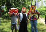 Everette Ball, Diogeneis Costa, Christopher Chronopoulus, Jimmy Tucker, Leroy Pettaway. Monster Mash. 2022. Mixed media. Photo: Mallory Perry