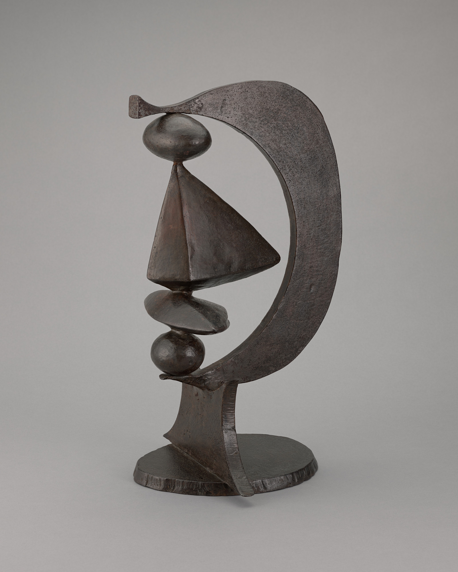 David Smith. Head. 1938. Cast iron and steel. Gift of Charles E. Merrill