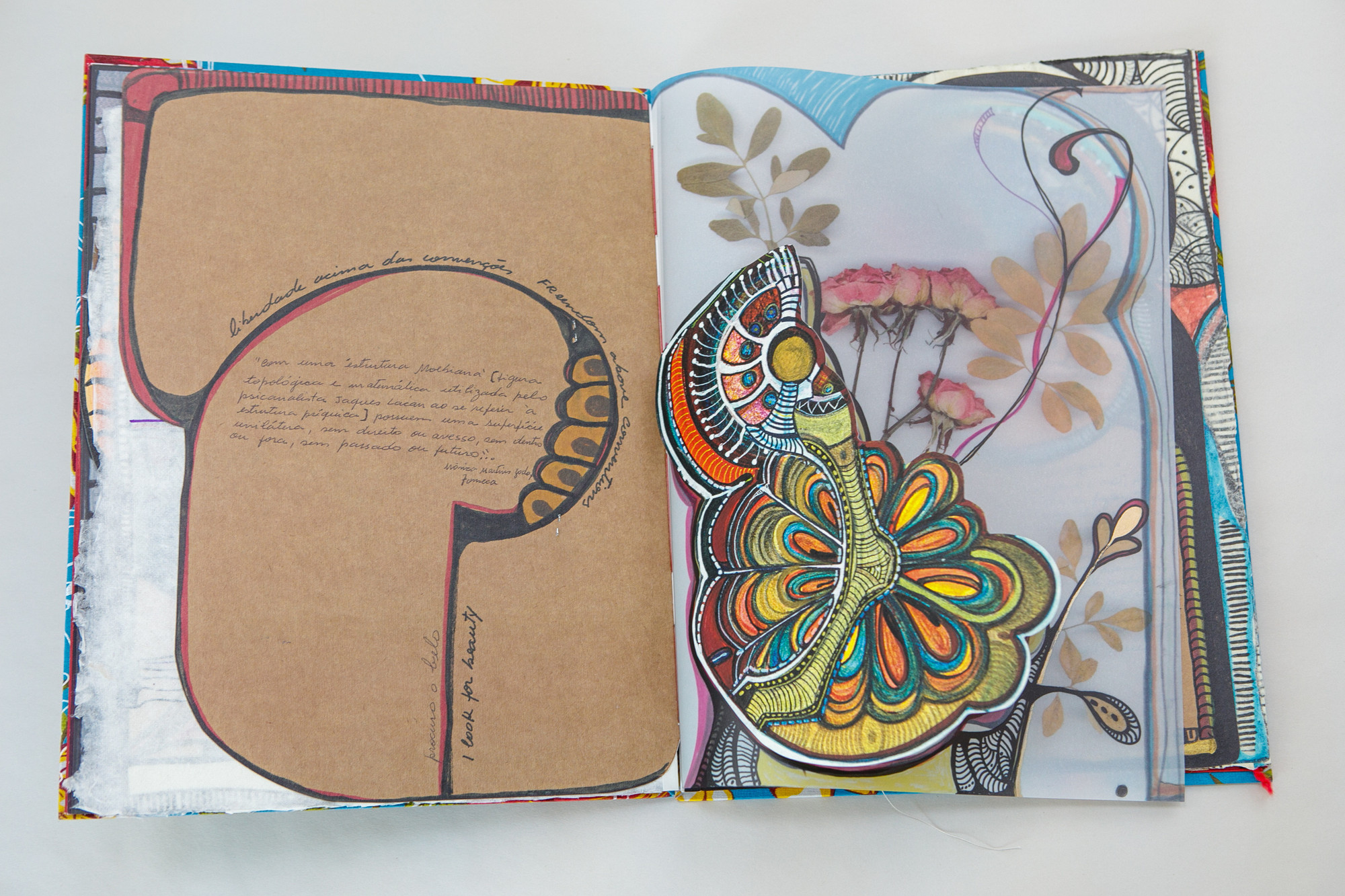 Page spread, Laurie Lambrecht, Um poema desenhado, 2024
