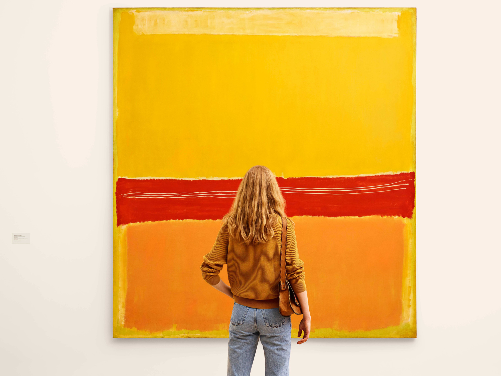 A view of the fourth-floor collection galleries. Shown: Mark Rothko. No. 5/No. 22. 1950 (dated on reverse 1949). Oil on canvas. Gift of the artist. ©2019 Kate Rothko Prizel & Christopher Rothko/Artists Rights Society (ARS), New York. Photo: Noah Kalina