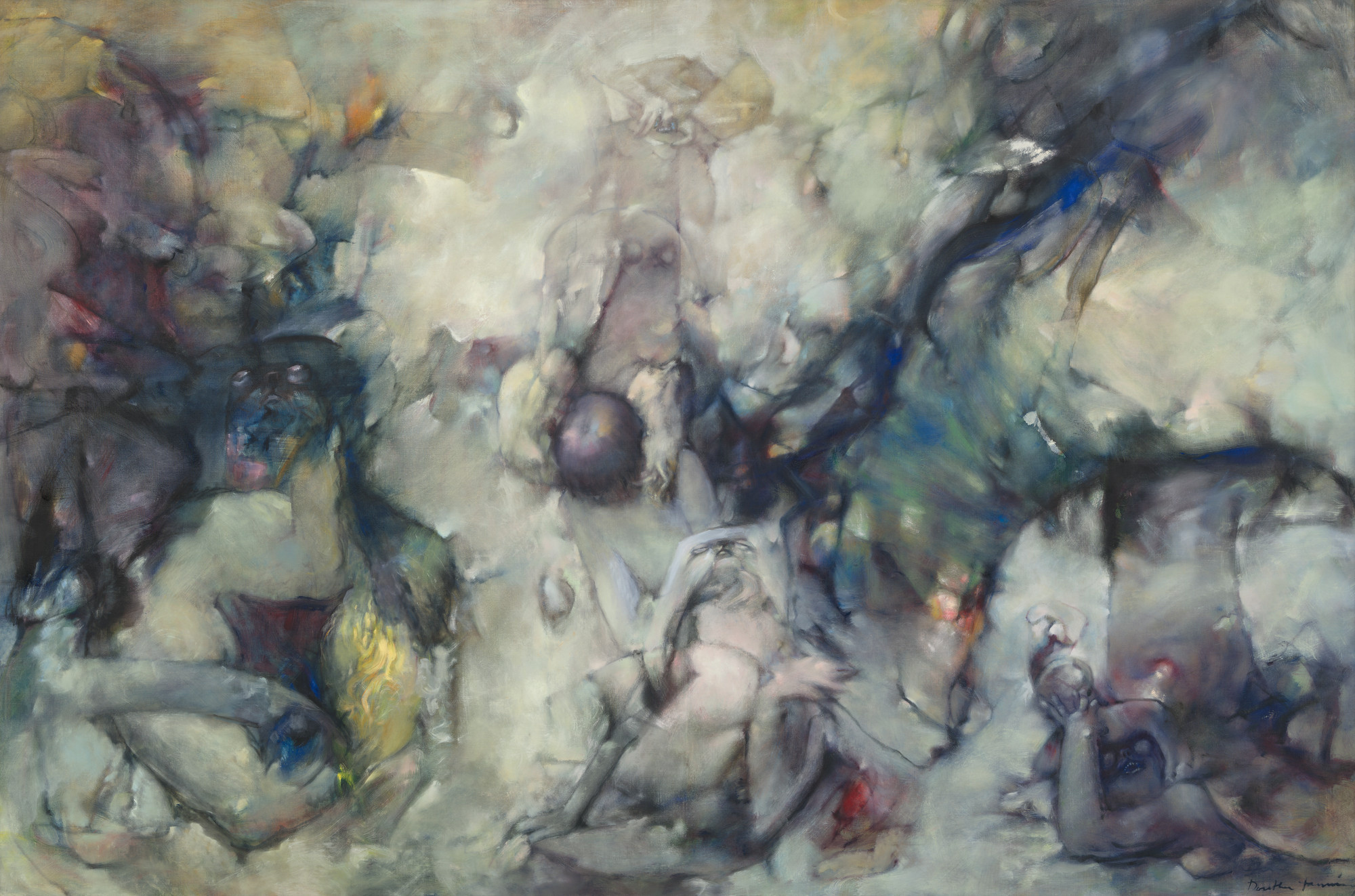 Dorothea Tanning. Dogs of Cythera. Oil on canvas. Gift of Joan H. Tisch (by exchange).