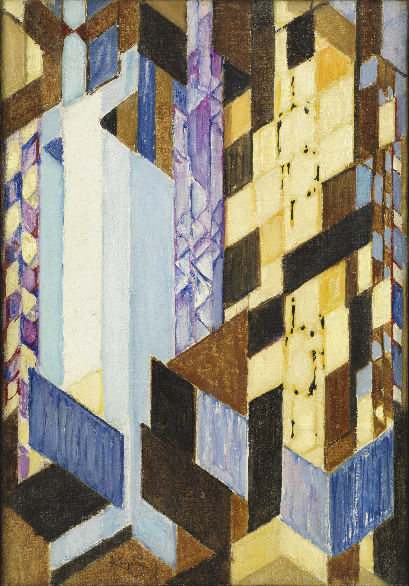 František Kupka. Vertical and Diagonal Planes. Oil on canvas. The Riklis Collection of McCrory Corporation.