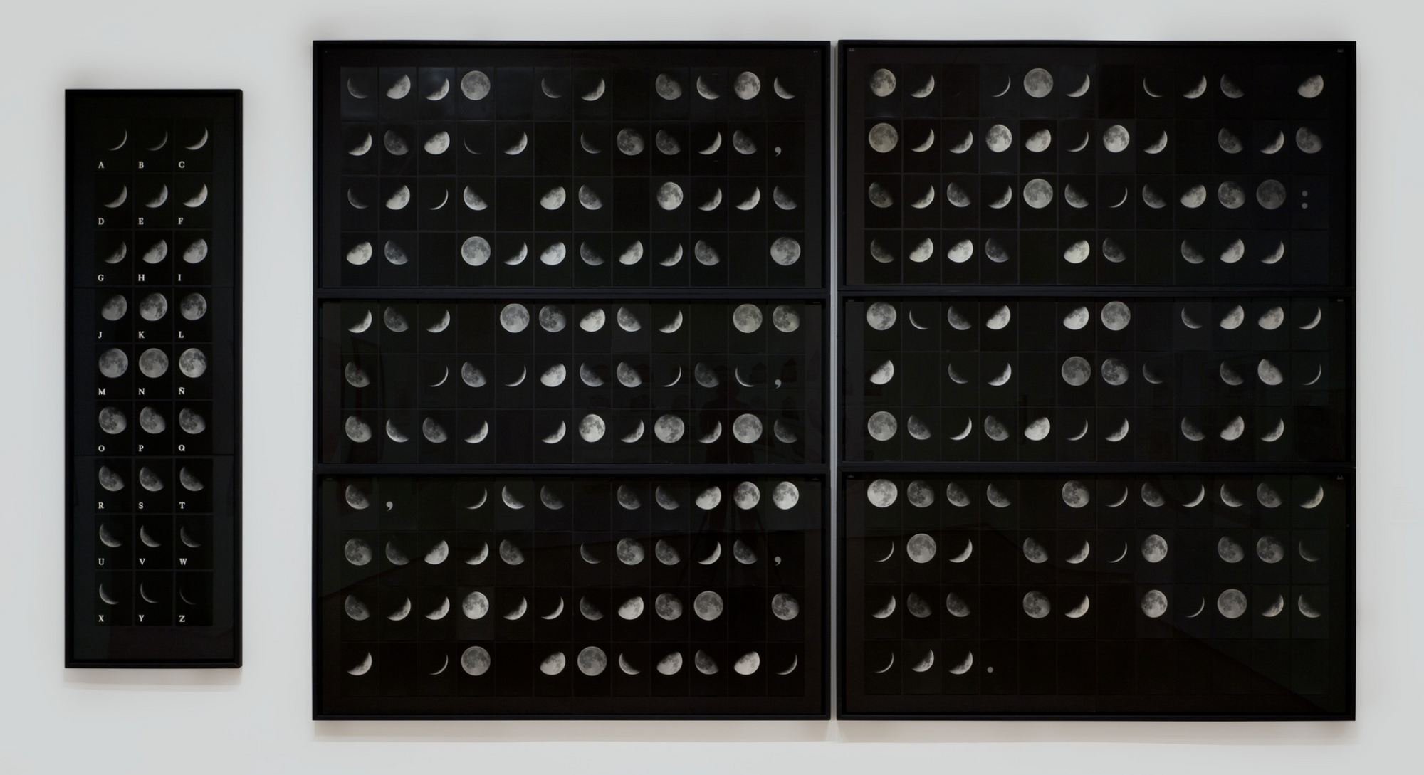 Leandro Katz. Lunar Sentence II. 1978–79. Gelatin silver prints on six panels. The Museum of Modern Art, New York. Latin American and Caribbean Fund. © 2025 Leandro Katz