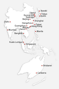Map of the Asia-Pacific region