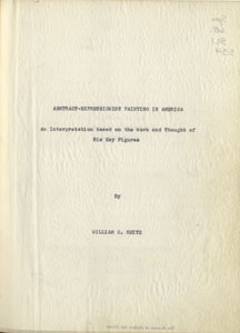Manuscript of &ldquo;Abstract-Expressionist Painting in America,&rdquo; 