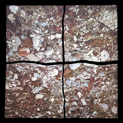 Torn Photograph from the second stop (rubble): second mountain of 6 stops on a section