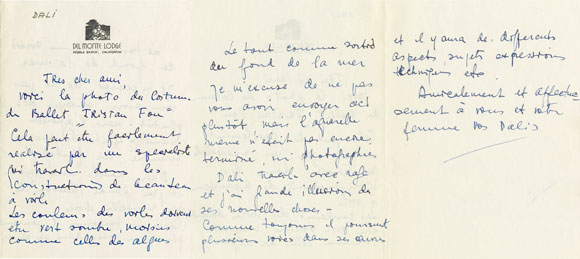 Letter Salvador Dal&iacute; to Amberg, n.d. [DA II.21.a] 