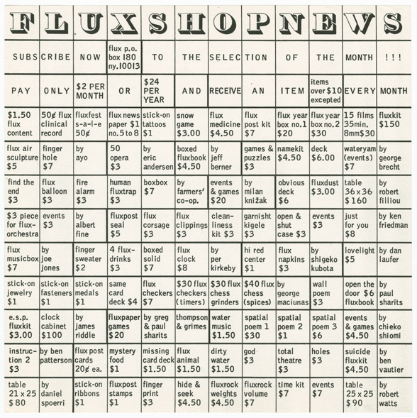 Fluxshop News pricelist