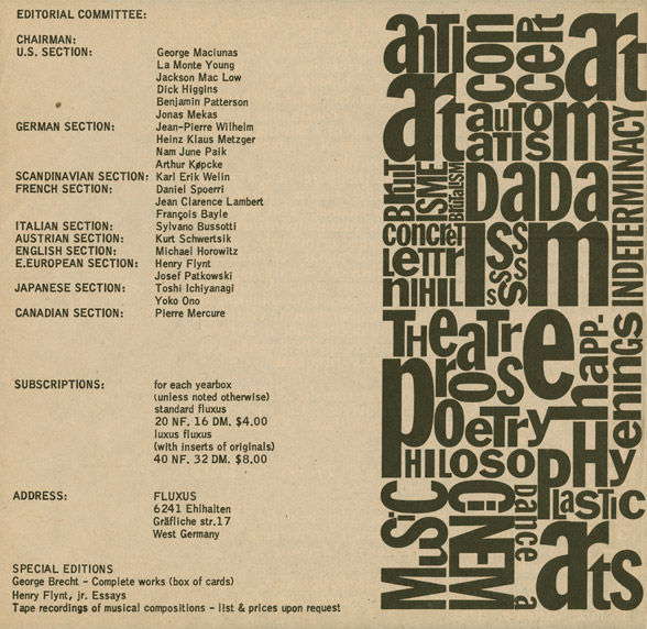 Brochure prospectus, back cover