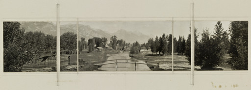 Ludwig Mies van der Rohe. Resor House project, Jackson Hole, Wyoming (Perspective and view of site from interior). 1937-1938