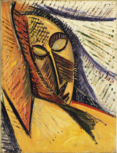 Pablo Picasso. Head of a Sleeping Woman (Study for Nude with Drapery). Paris, summer 1907
