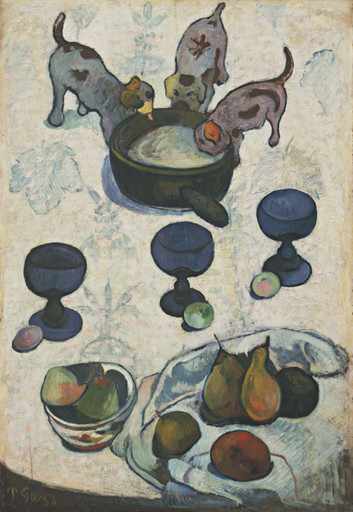 Paul Gauguin. Still Life with Three Puppies. 1888