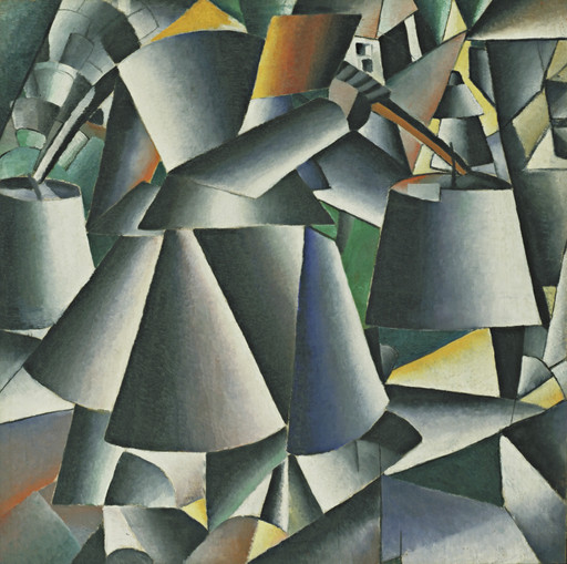 Kazimir Malevich. Woman with Pails: Dynamic Arrangement. 1912-13 (dated on reverse 1912)