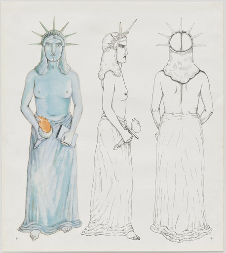 Madelon Vriesendorp. Character sketch from Flagrant Délit (In the act). c. 1979