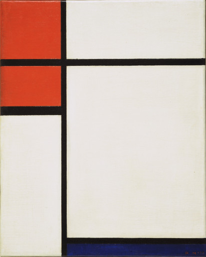 Piet Mondrian. Composition with Red and Blue. 1933