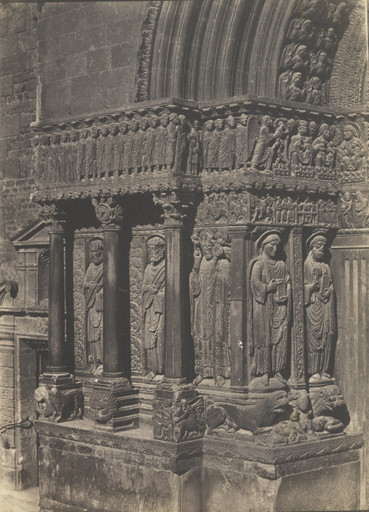 Charles Nègre. Arles, Church of Saint-Trophime, Left Side of the Portal. 1852