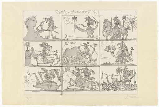 Pablo Picasso. Plate (folio 3) from Sueño y mentira de Franco (The Dream and Lie of Franco). 1937