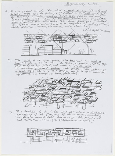 Yona Friedman. Notes and Sketches on a New Museum of Modern Art. 1999