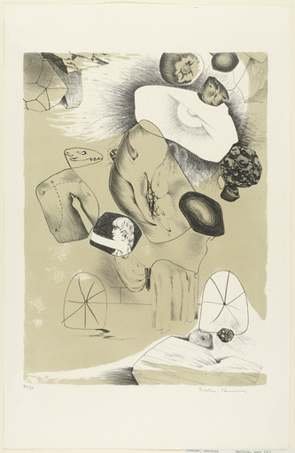 Dorothea Tanning. Third Peril (Troisième péril) from The 7 Spectral Perils (Les 7 périls spectraux). 1950