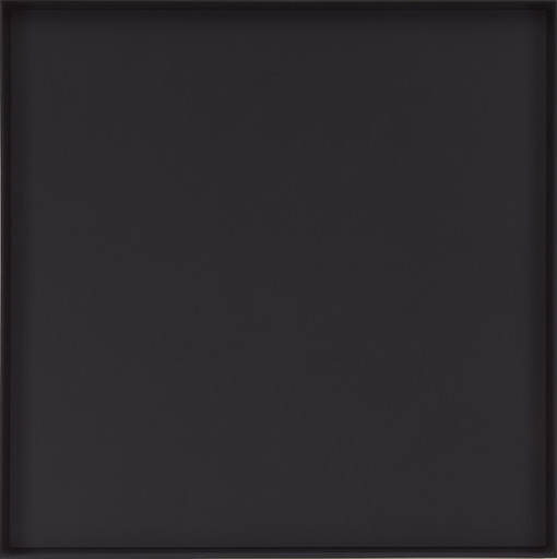 A square composition featuring a predominantly dark surface, created using a smooth matte material. The depth and shade create a subtle play of shadows and light. This is an AI generated description. To give feedback, email ai@moma.org.