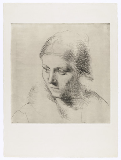 Pablo Picasso. Portrait of Olga in a Fur Collar (Portrait d'Olga au col de fourrure). 1923, printed 1955