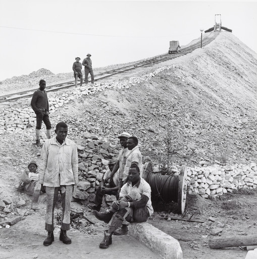 David Goldblatt. Gang on surface work, Rustenburg Platinum Mine, Rustenburg. 1971