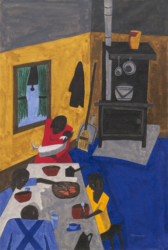 Jacob Lawrence. This Is a Family Living in Harlem. 1943
