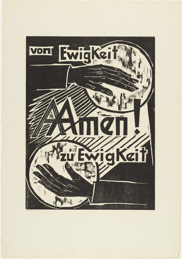 Max Pechstein. For ever / and ever / Amen (Von Ewigkeit / zu Ewigkeit / Amen) from The Lord's Prayer (Das Vater Unser). 1921