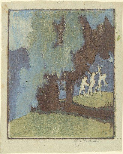 Ernst Ludwig Kirchner. Chestnut Tree in the Moonlight (Kastanienbaum im Mondlicht). 1904