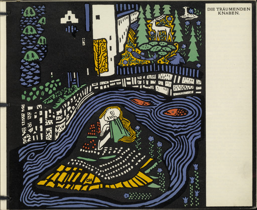 Oskar Kokoschka. Sleeping Woman (Schlafende Frau)(title page) from _Die träumenden Knaben (The Dreaming Boys) _. 1917 (executed 1907-08)