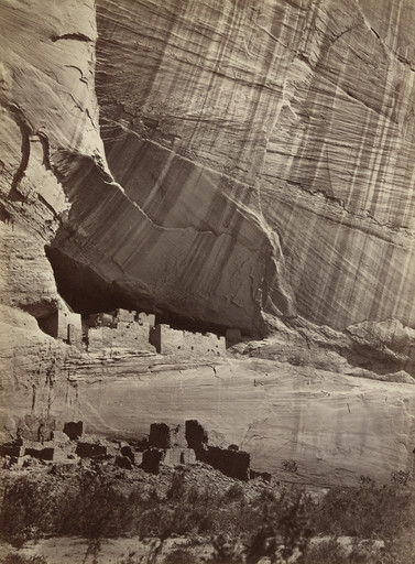 Timothy O'Sullivan. Ancient Ruins in the Cañon de Chelle, New Mexico. In a Niche Fifty Feet Above Present Cañon Bed. 1873