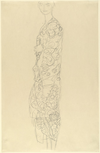 Gustav Klimt. Standing Woman in Kimono (Dame im Kimono). 1917-18