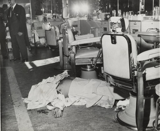 Meyer Liebowitz. Umberto (Albert) Anastasia Shot to Death in Barber's Chair. October 25, 1957